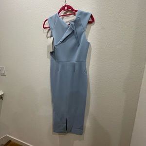 Roland Mouret Tikal Dress, Dusky Blue NEW